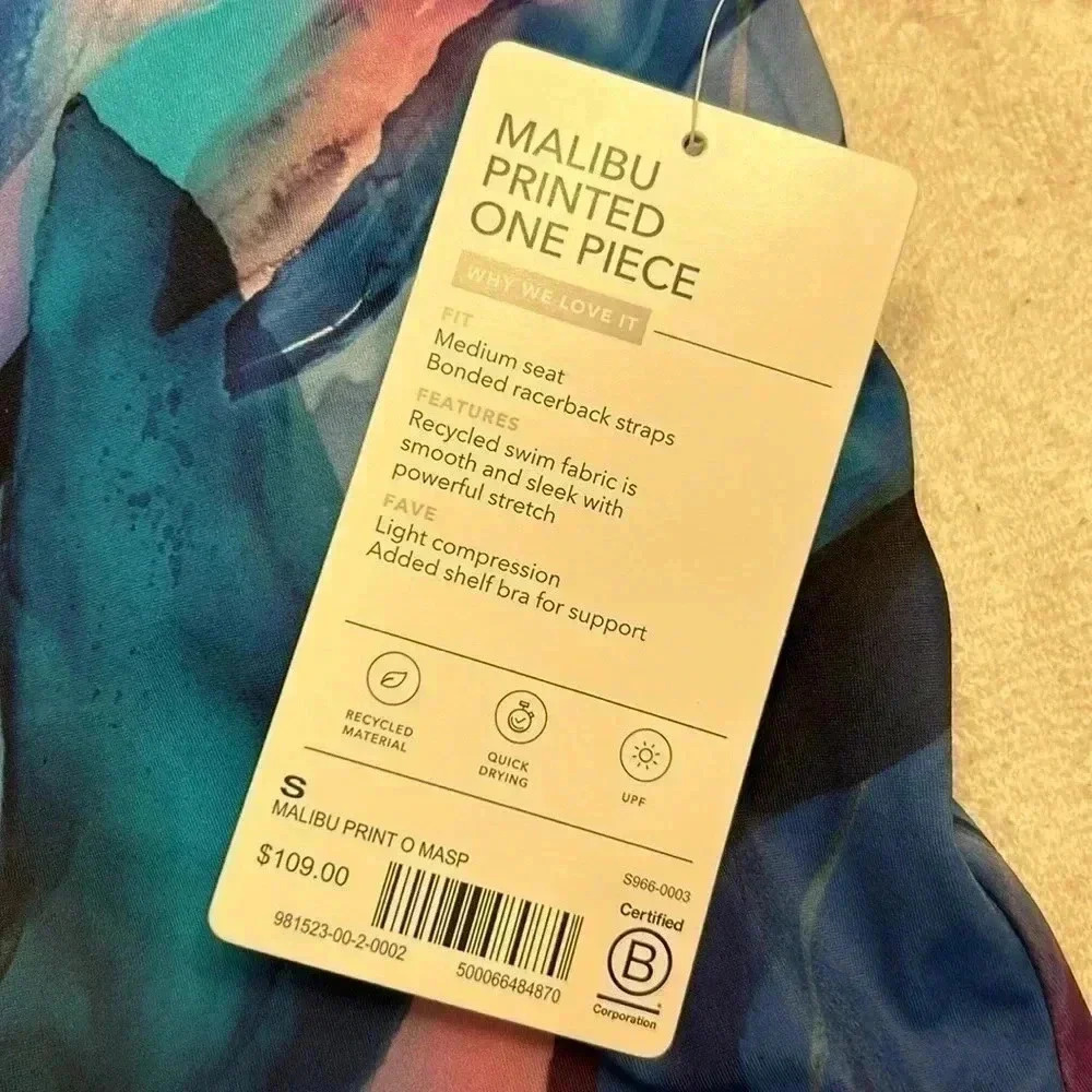 Athleta Malibu Printed One Piece Size Small - Picture 4 of 6